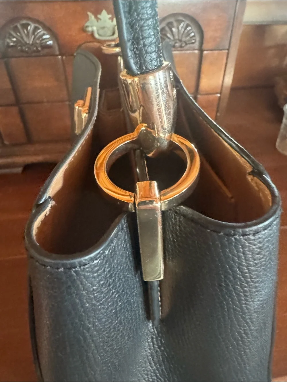 The cutest small Kate Spade Black Structured Top-Handle Bag